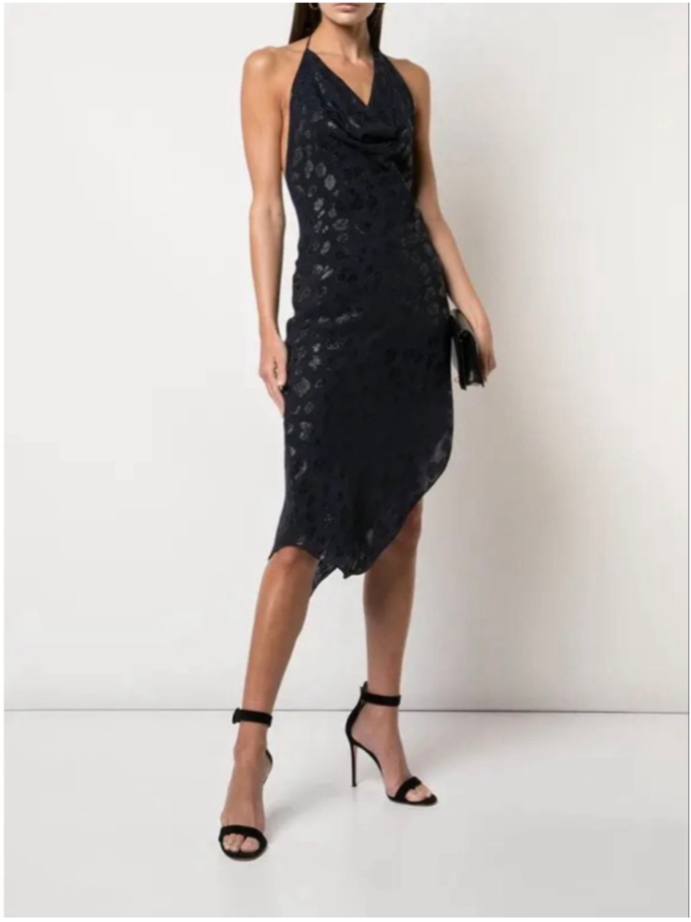 Cushing New Silk Blend Sparkle Midi Dress